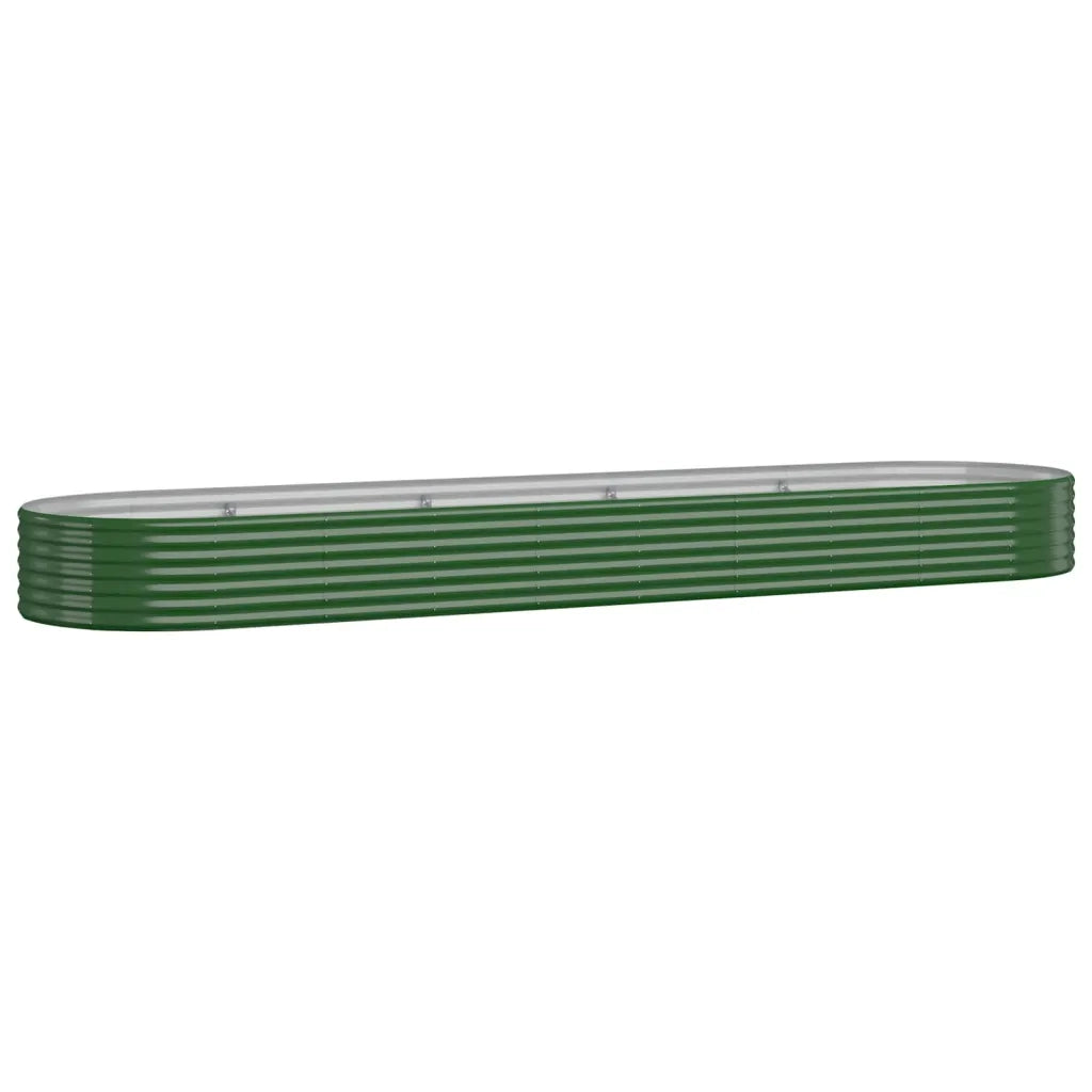 Letto Giardino Acciaio Zincato 396x100x36 cm Verde 319003