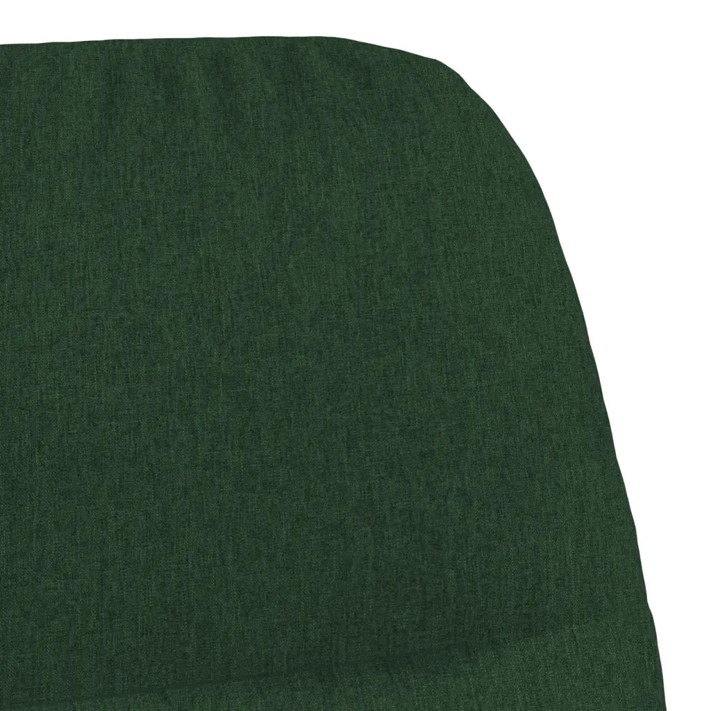 Poltrona Relax con Poggiapiedi Verde Scuro in Tessuto 3097347
