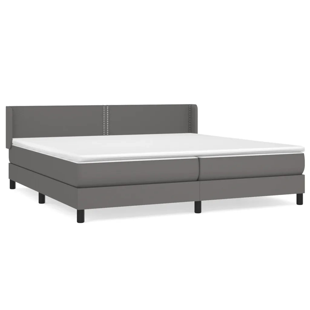 Giroletto a Molle con Materasso Grgio 200x200 cm in Similpelle 3130743