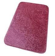 Tappeto Bagno Camera Scendiletto Doccia Vasca Antiscivolo Assorbente Shaggy Soffice IBISCO A Porpora - 60x120 cm