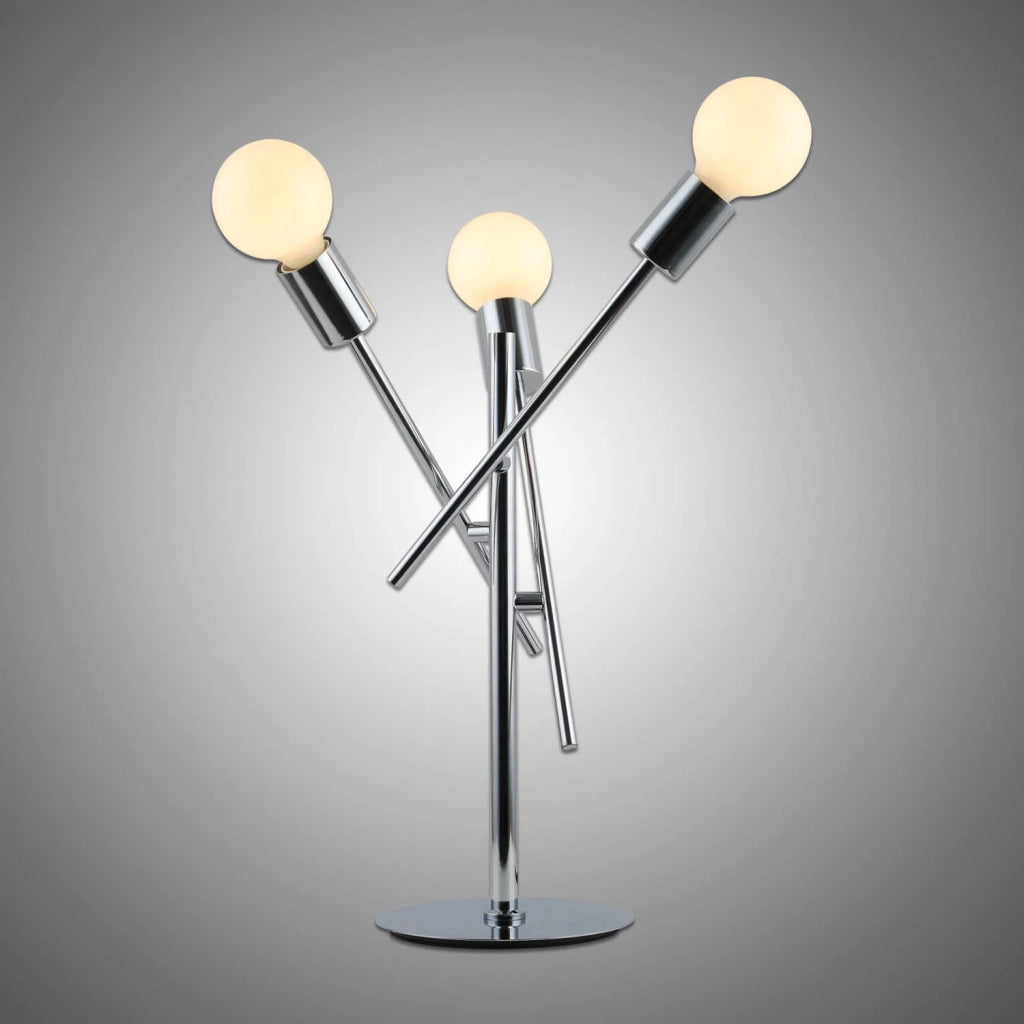 LÚZETE - LÁMPARA DE MESA EROS 3 LUCES CROMO