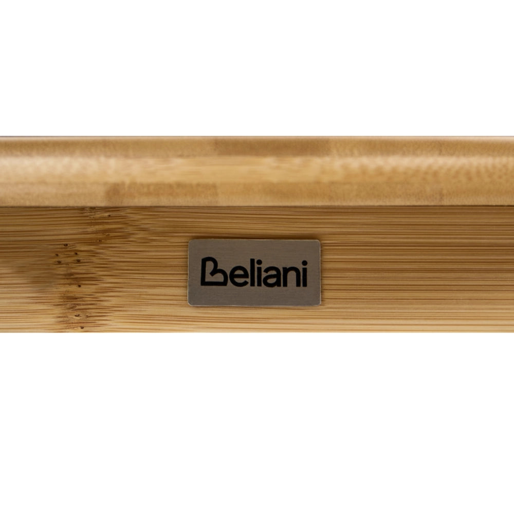 Set di 2 sgabelli da bar in legno di bambù marrone chiaro stile classico per cucina e sala da pranzo