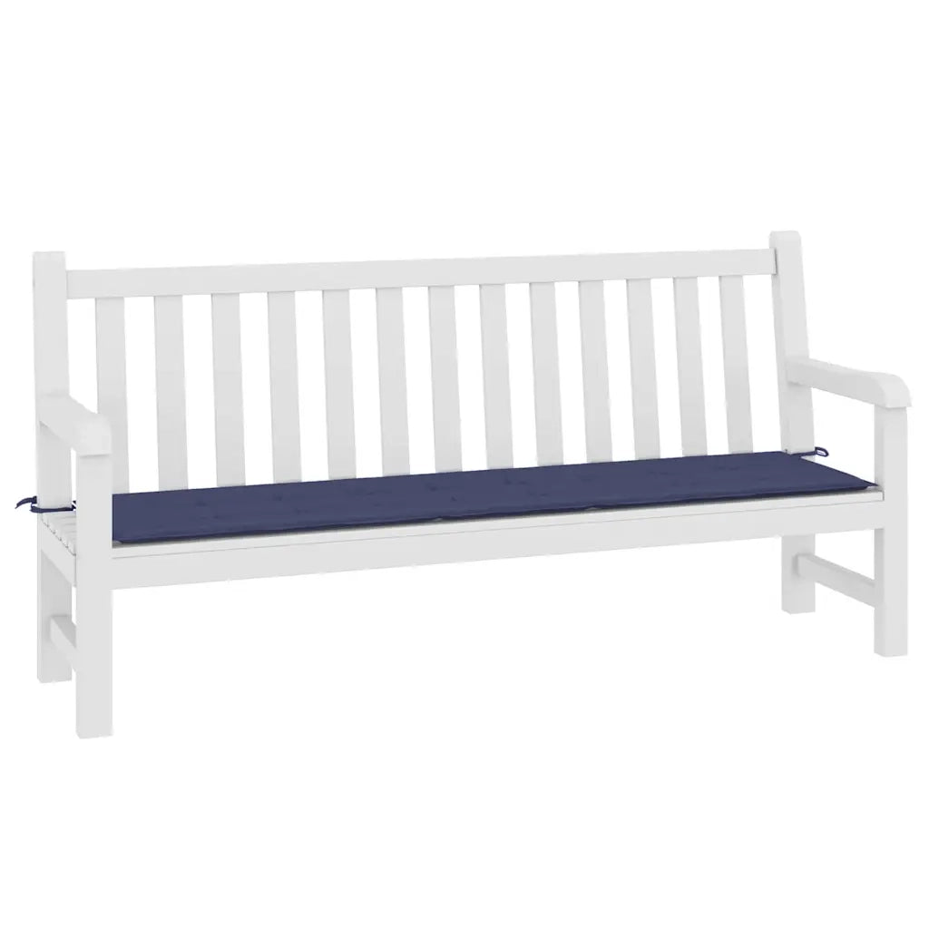 Cuscino Panca da Giardino Blu Marino 200x50x4 cm Tessuto Oxford
