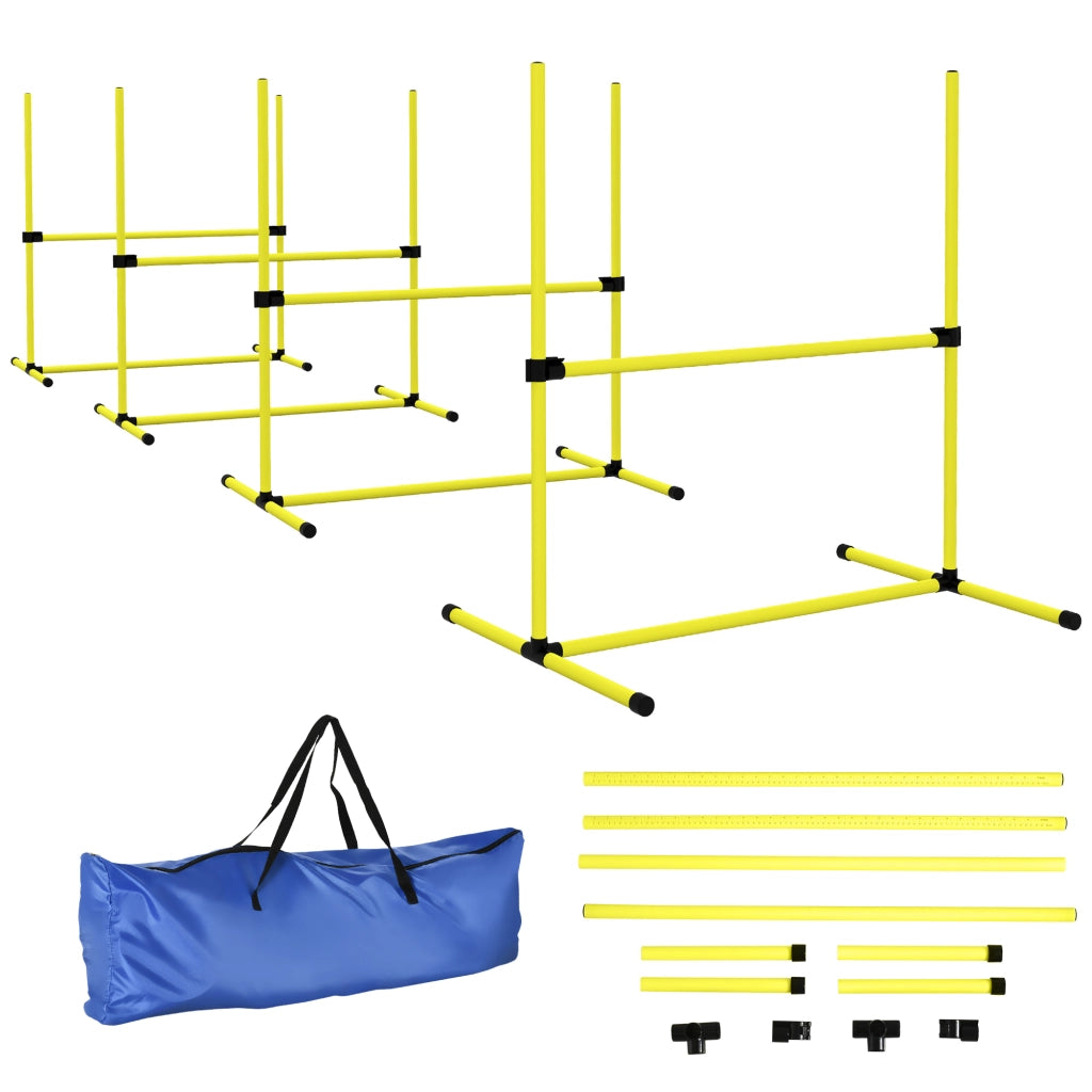 Set Ostacoli Agility per Cani ¨C Zephmum ¨C Giallo con Borsa Trasporto