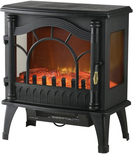Camino elettrico - inserto - camino elettrico - riscaldamento efficiente - riscaldatore camino - camino elettrico portatile - potenza regolabile tra 1000W/2000W - nero