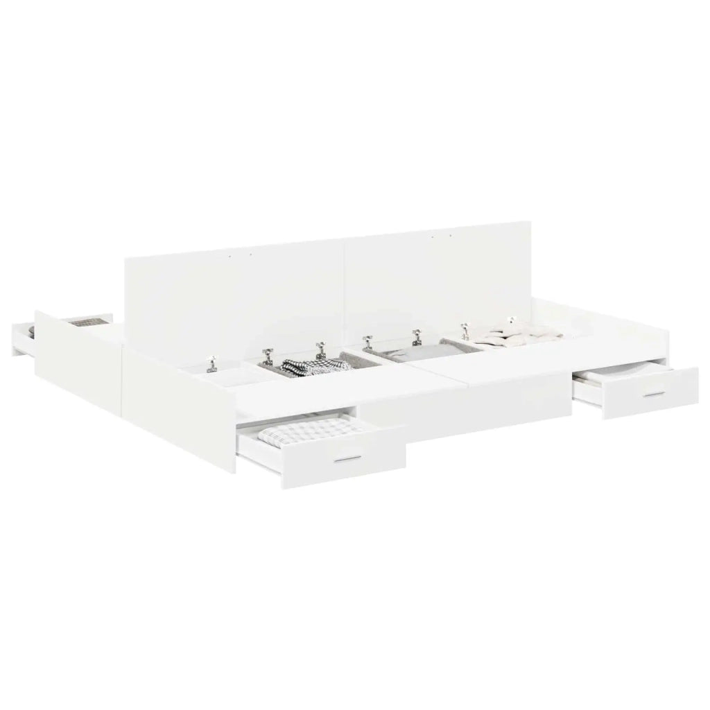 Struttura letto con contenitore Bianco 180 x 200 cm 3335269
