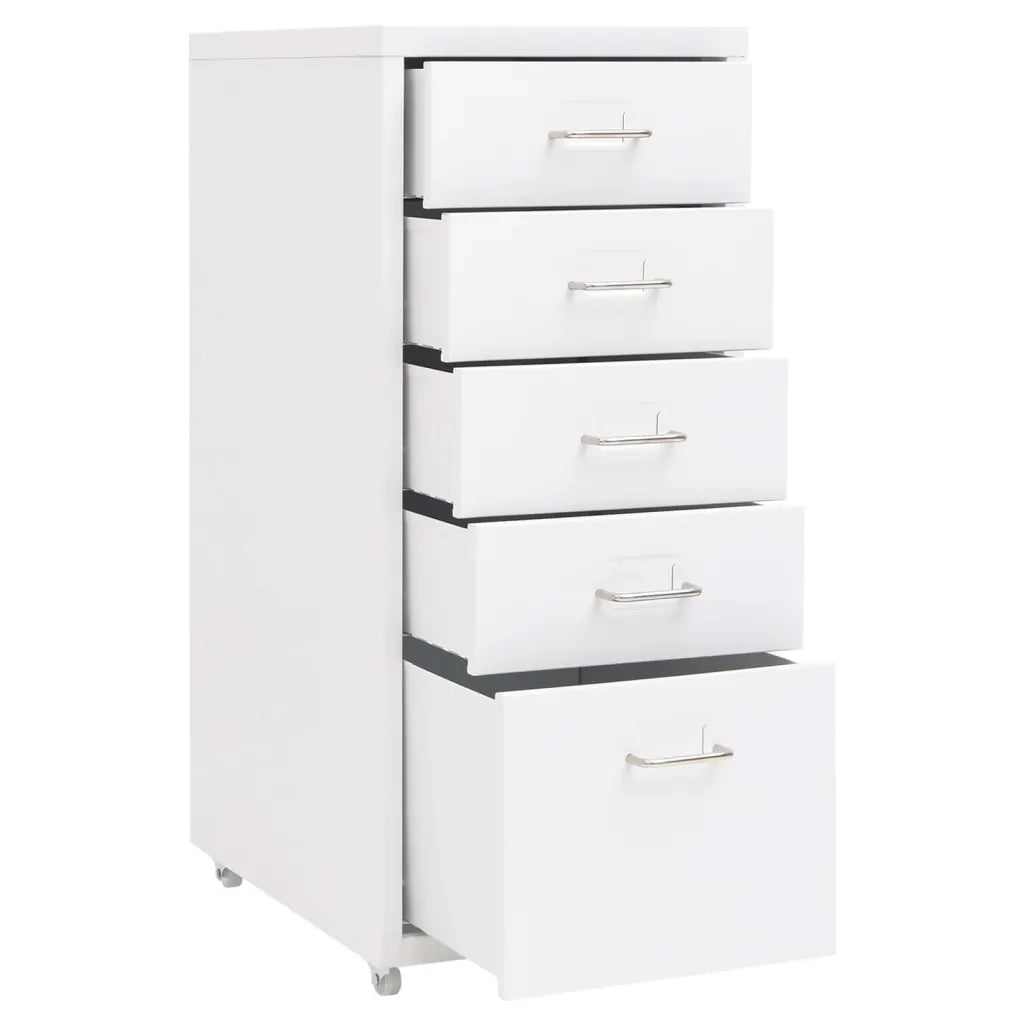 Schedario Mobile Bianco 28x41x69 cm in Metallo CFW8796771