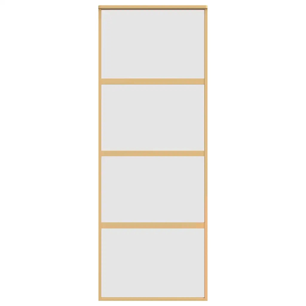Porta Scorrevole Dorata 76x205 Vetro Smerigliato ESG Alluminio 155181