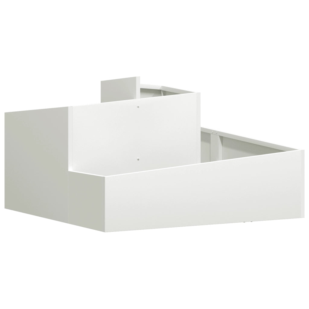 Fioriera Bianca 80x80x50 cm in Acciaio Laminato a Freddo