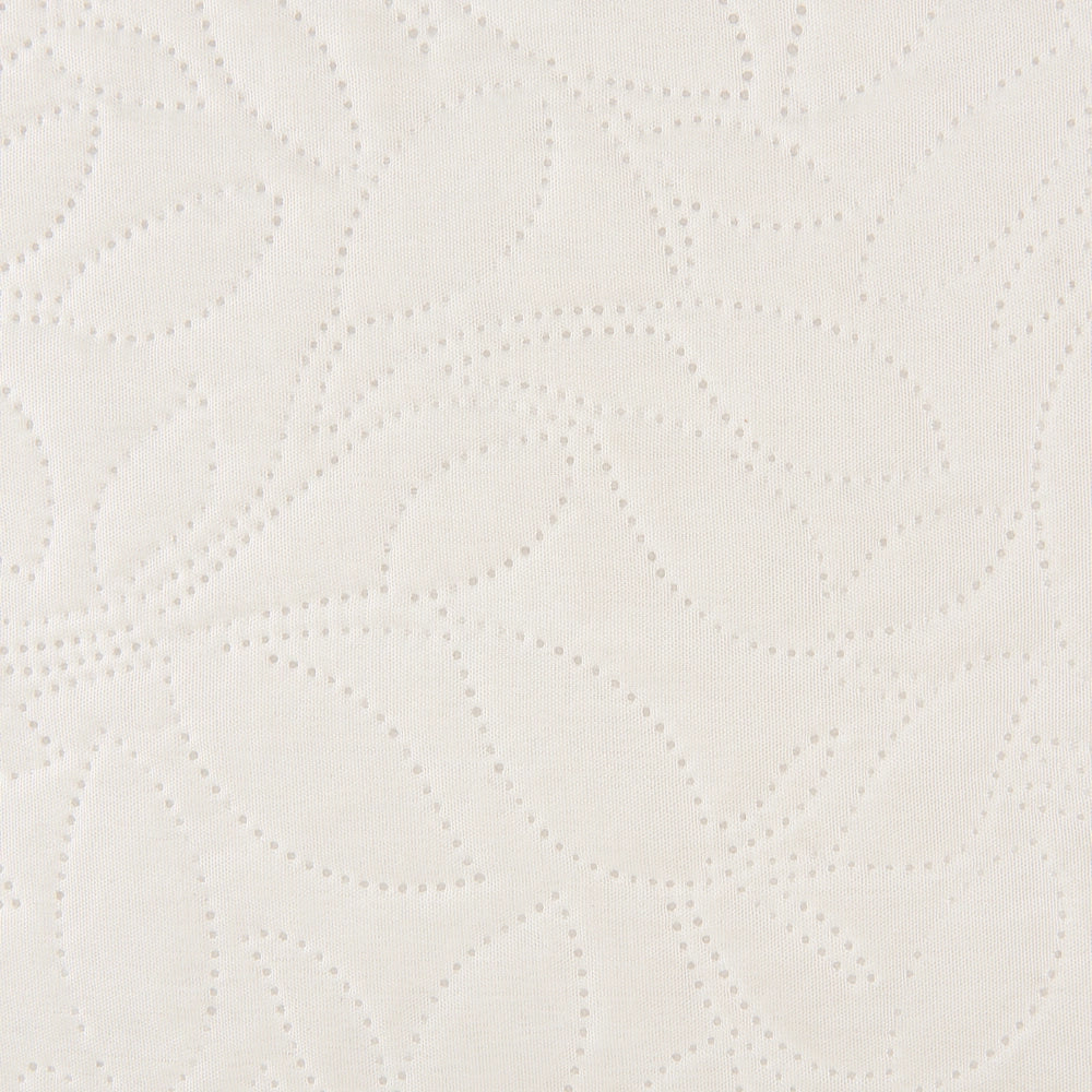 Copriletto in Tessuto Poliestere bianco sporco140 x 210 cm con Cuscini Motivo in Rilievo Decorativo Copriletto Lenzuola classico Camera da Letto