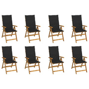 Sedie da Giardino Pieghevoli con Cuscini 8 pz Massello Acacia cod mxl 20497
