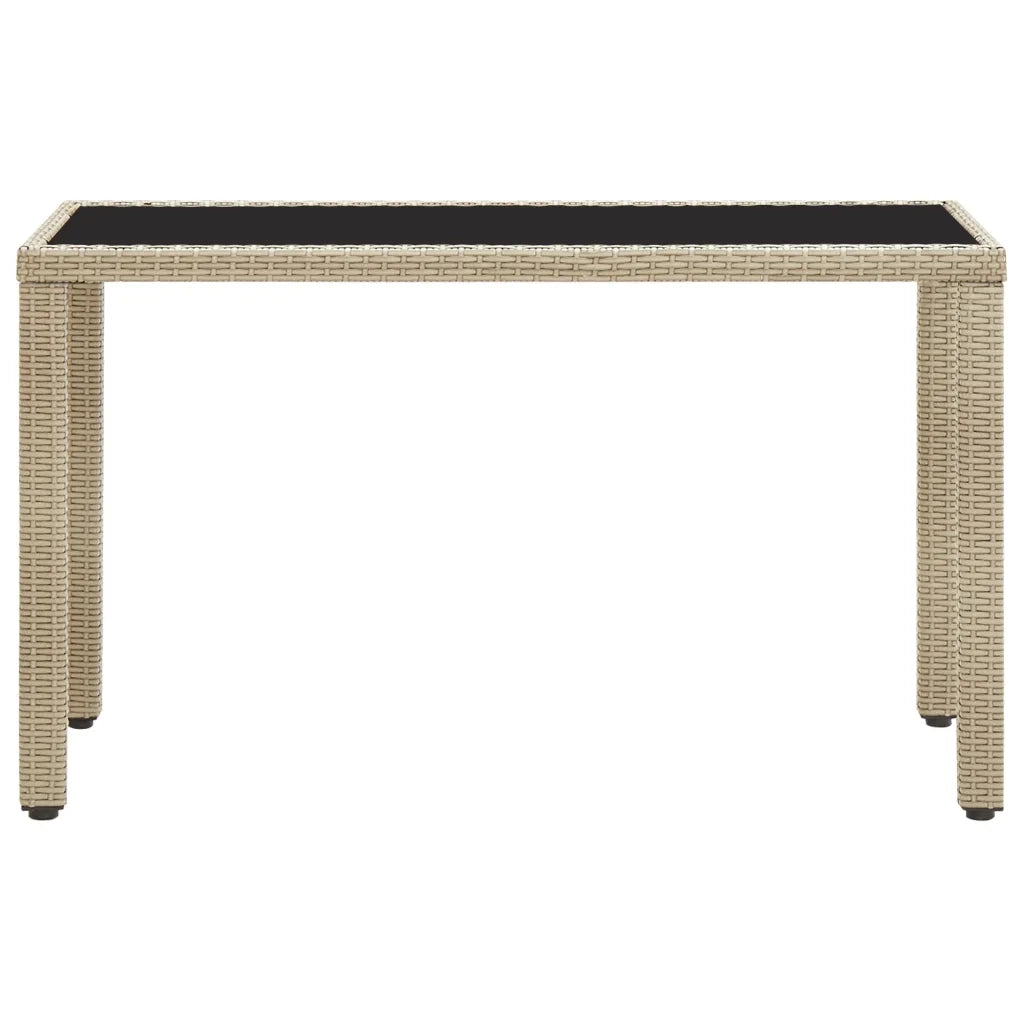 Tavolo da Giardino Beige 123x60x74 cm in Polyrattan cod mxl 34105
