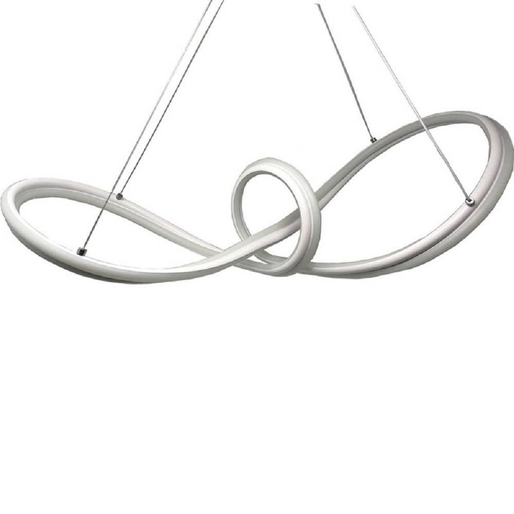 Trade Shop - Lampadario Led Moderno Intrecciato A Fiocco Bianco 57w Luce 4000k 6500k 3000k A59b -