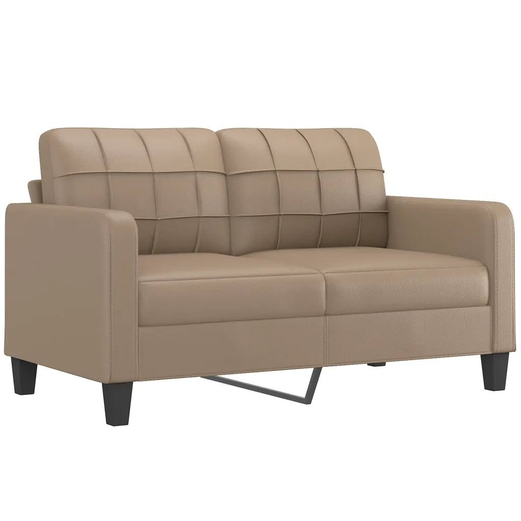 Set di Divani 3 pz con Cuscini cappuccino in Similpelle 3201367