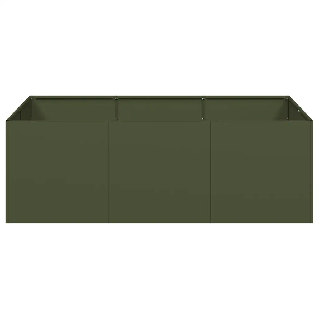 Fioriera Verde Oliva 120x80x40 cm in Acciaio 860748