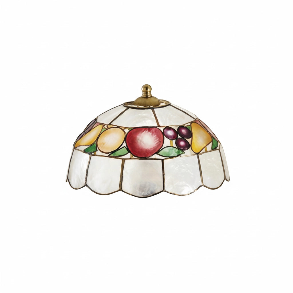 Paralume Madreperla Decorato Multicolor D. 22Cm