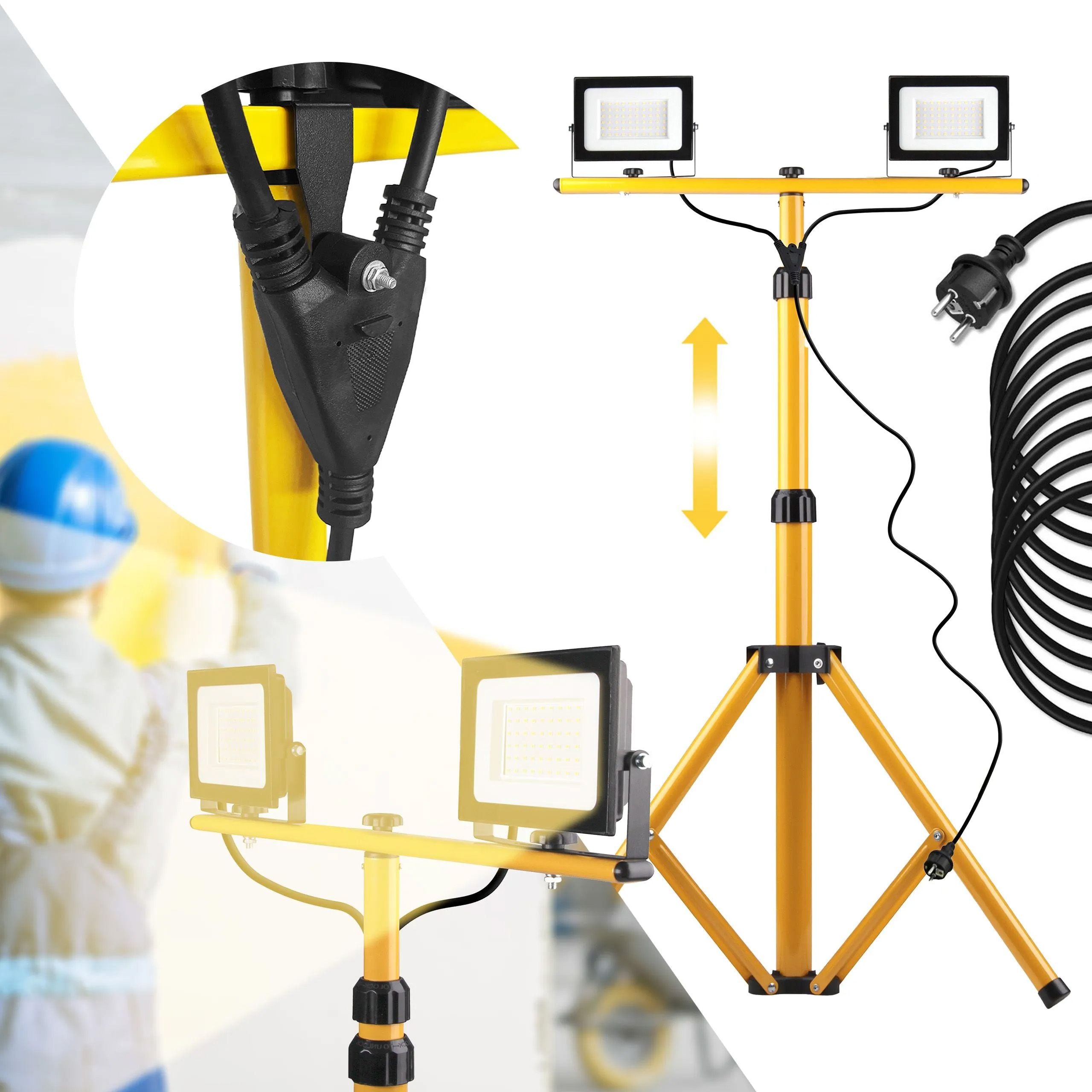 Alogeno Led Su Treppiede 2x20w Rsl001-20n