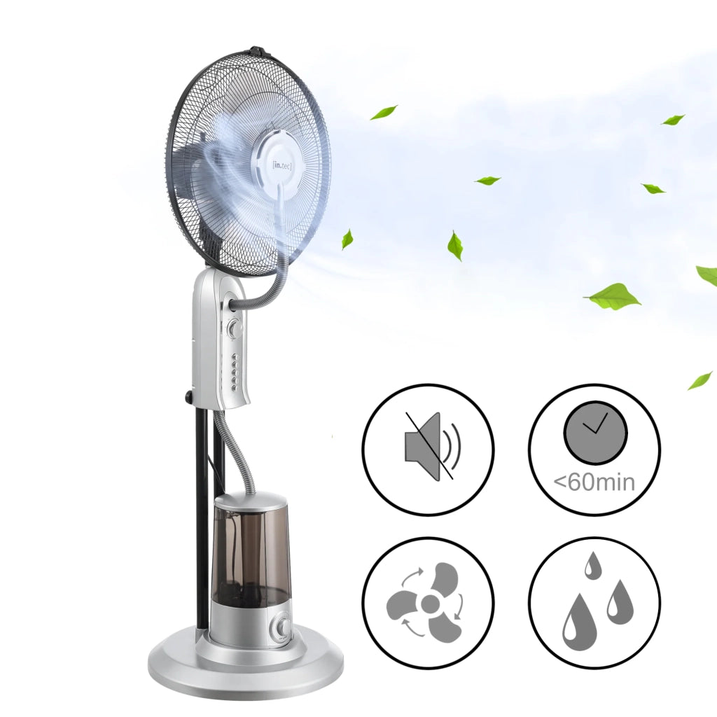 Ventilatore/umidificatore a piantana in plastica argentata da 75 watt 03_0008834