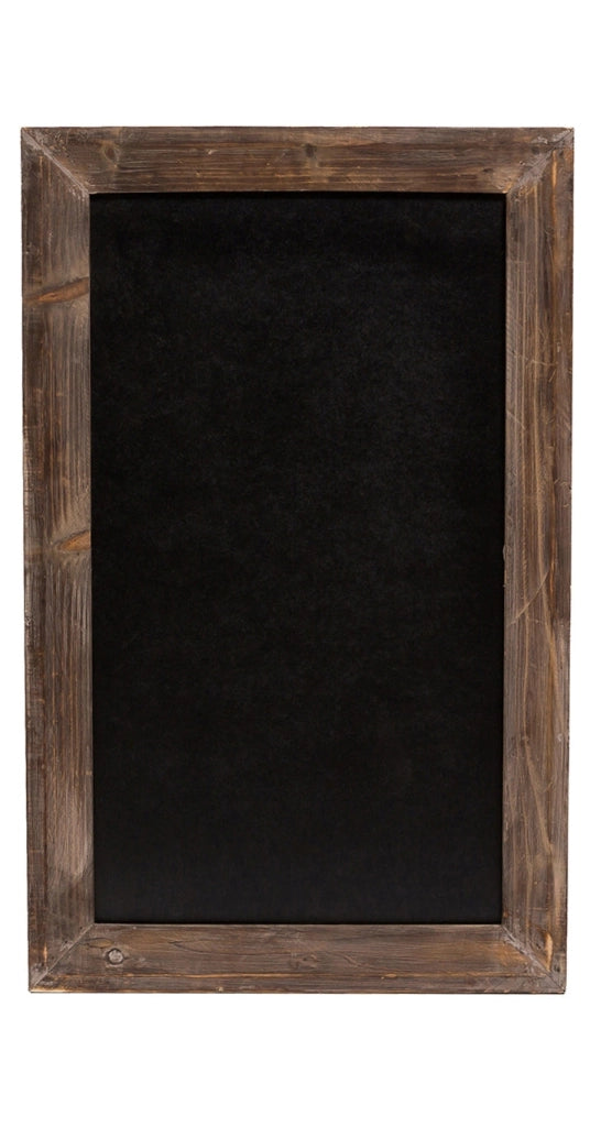 Biscottini Lavagna da parete verticale/orizzontale con cornice in legno finitura legno anticato 50x3x80 cm