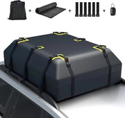 Borsa per Tetto Auto, Borsa Portapacchi Impermeabile per Tutti i Veicoli con/Senza Barre Portapacchi, con Tappetino Antiscivolo, Corda, Lucchetto e Ganci (100 x 130 x 43 cm)