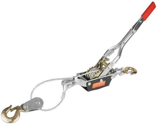 Manubrio di manovra robusto con sistema di rilascio rapido - Manubrio in acciaio - Manopola imbottita - Acciaio resistente - Capacità di trazione 2T - Ideale per costruzione e fabbricazione di macchine - Manubrio di trazione