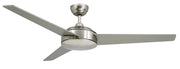 Vam Ventilatore da soffitto nichel sabbiato 132 cm con regolatore da parete a 4 velocità