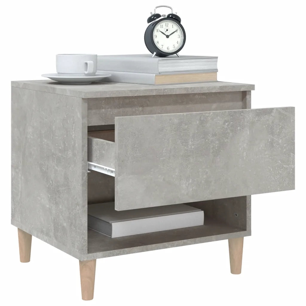 Comodini 2 pz Grigio Cemento 50x46x50 cm in Legno Multistrato cod mxl 30153