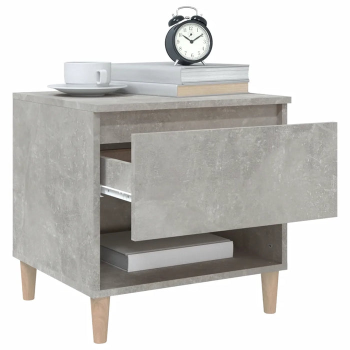 Comodini 2 pz Grigio Cemento 50x46x50 cm in Legno Multistrato cod mxl 30153