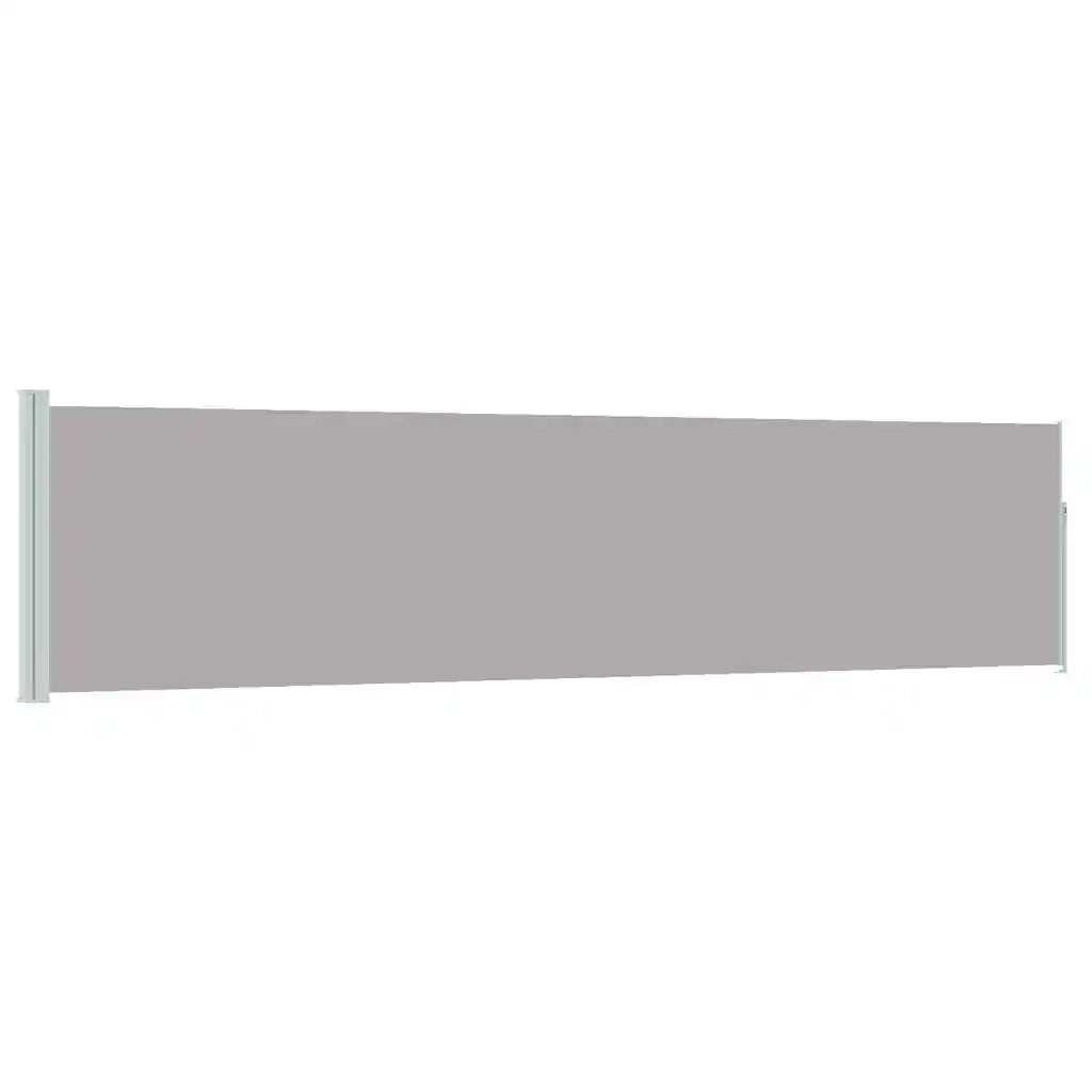 Tenda Laterale Retrattile per Patio 120x500 cm Grigia 48392