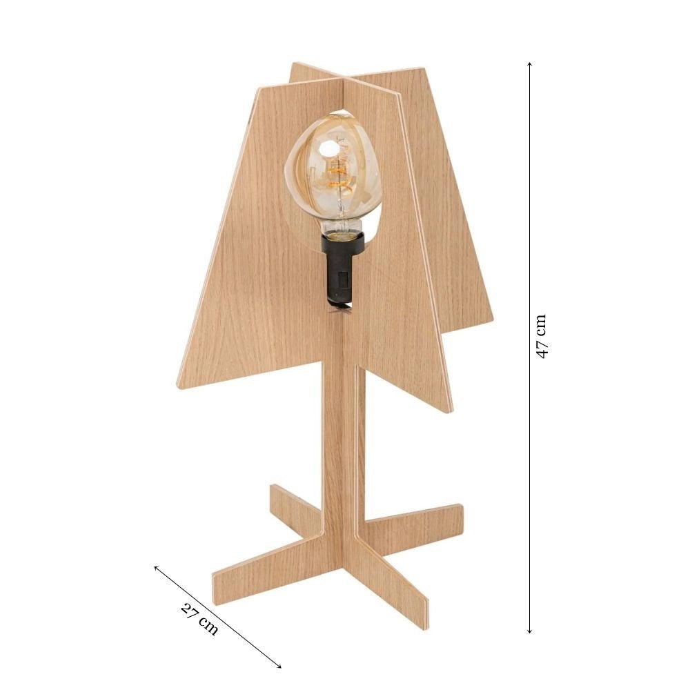 Lampada da tavolo in rovere chiaro E27 40W Zuma Line