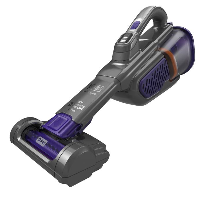 Aspirapolvere portatile Black & Decker BHHV520BFP nero, viola senza sacchetto