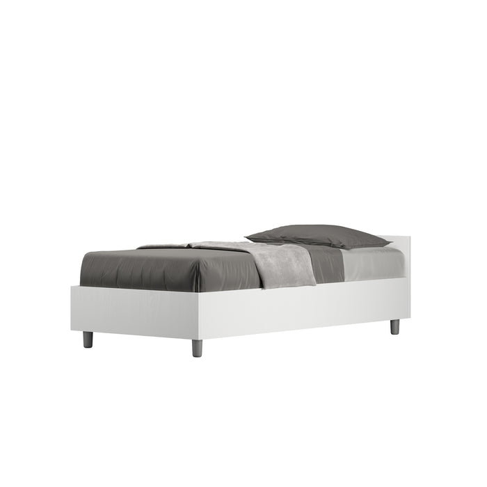 BS COM Letto singolo senza rete 80x200 bianco frassino