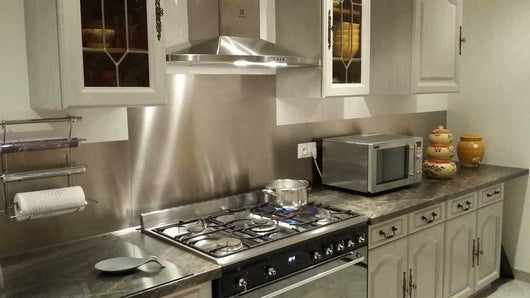 ZOIMANIA - Pannello Paraschizzi - Inox Aisi 304 - Cucina - Profondità 50 Dimensione Paraschizzi: L40 x P50