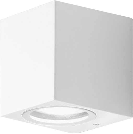 Applique lampada da parete cube bianca IP54
