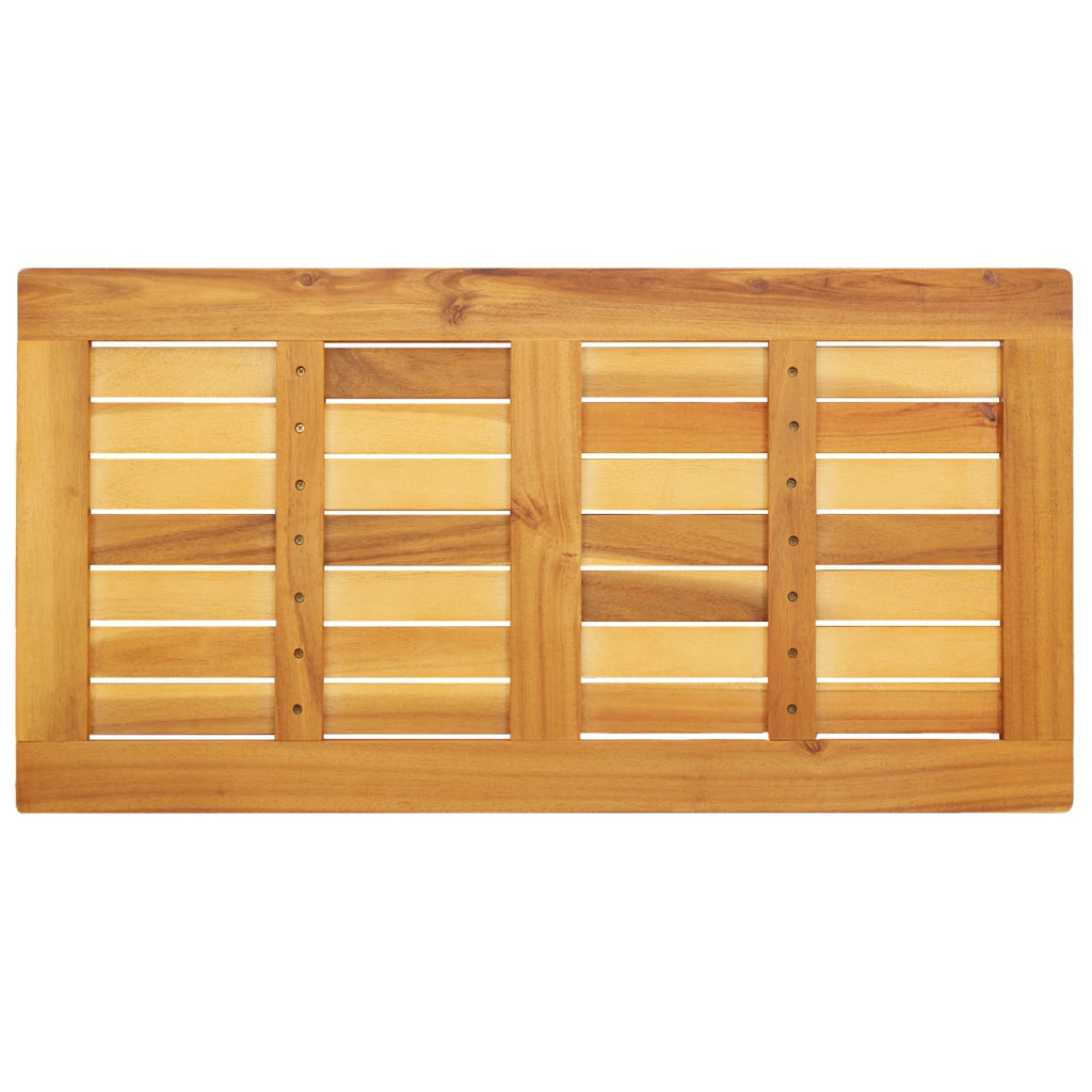 Piano Tavolo 90x45x2,2 cm Rettangolare in Legno Massiccio di Acacia