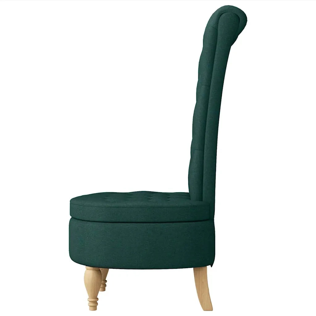 Divano Sedia-Poltrona Slipper Verde Scuro 56,5 x 70 x 110 cm Tessuto
