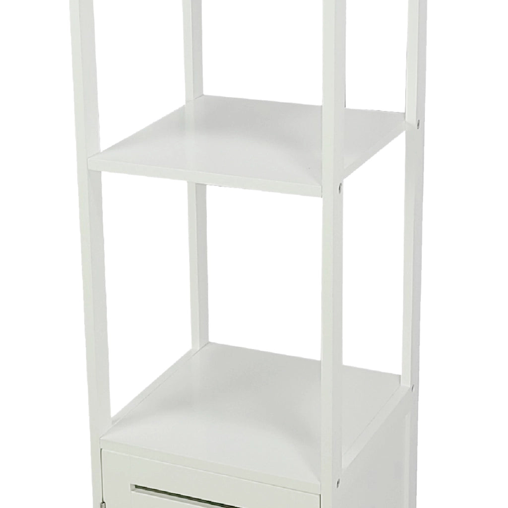 Adelaide - colonna multiuso con 1 anta e 2 ripiani - 30x30x156h cm bianco