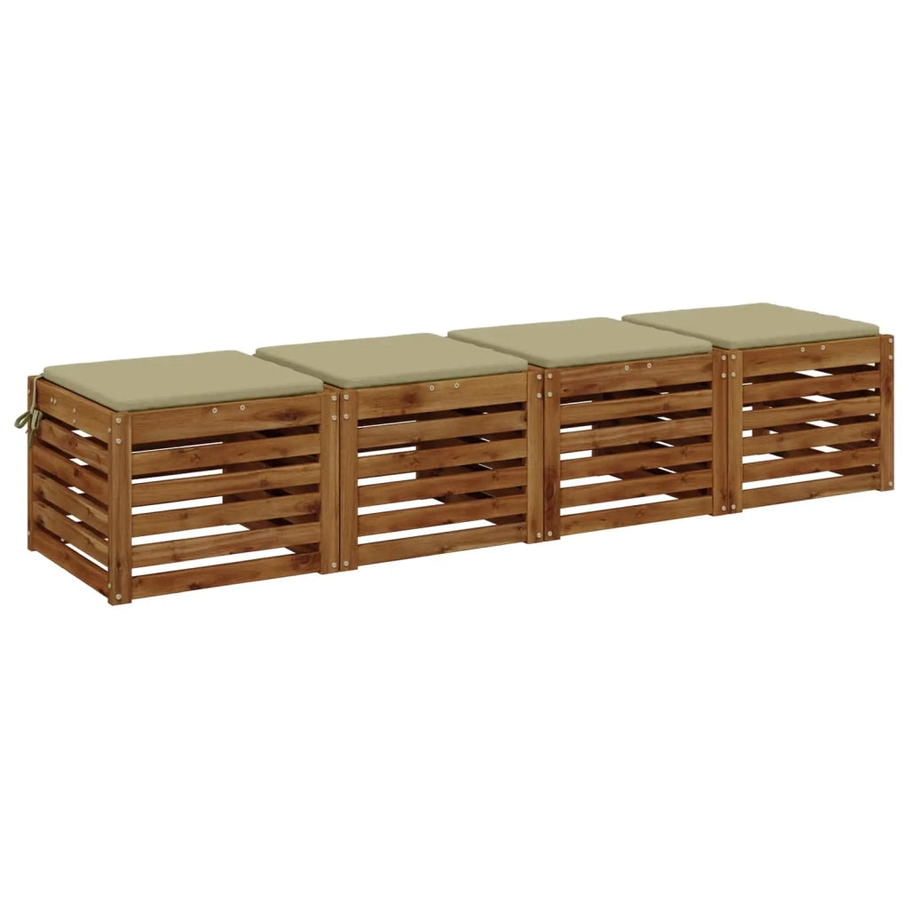 Cuscini per Sedia in 4 Pezzi SOEST 4 pz 100% Poliestere 944499