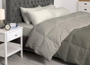Interno Imbottitura Piumino Invernale 300gr/mq In Piuma D'Oca Bicolor - Singolo - Grigio Ch-Sc