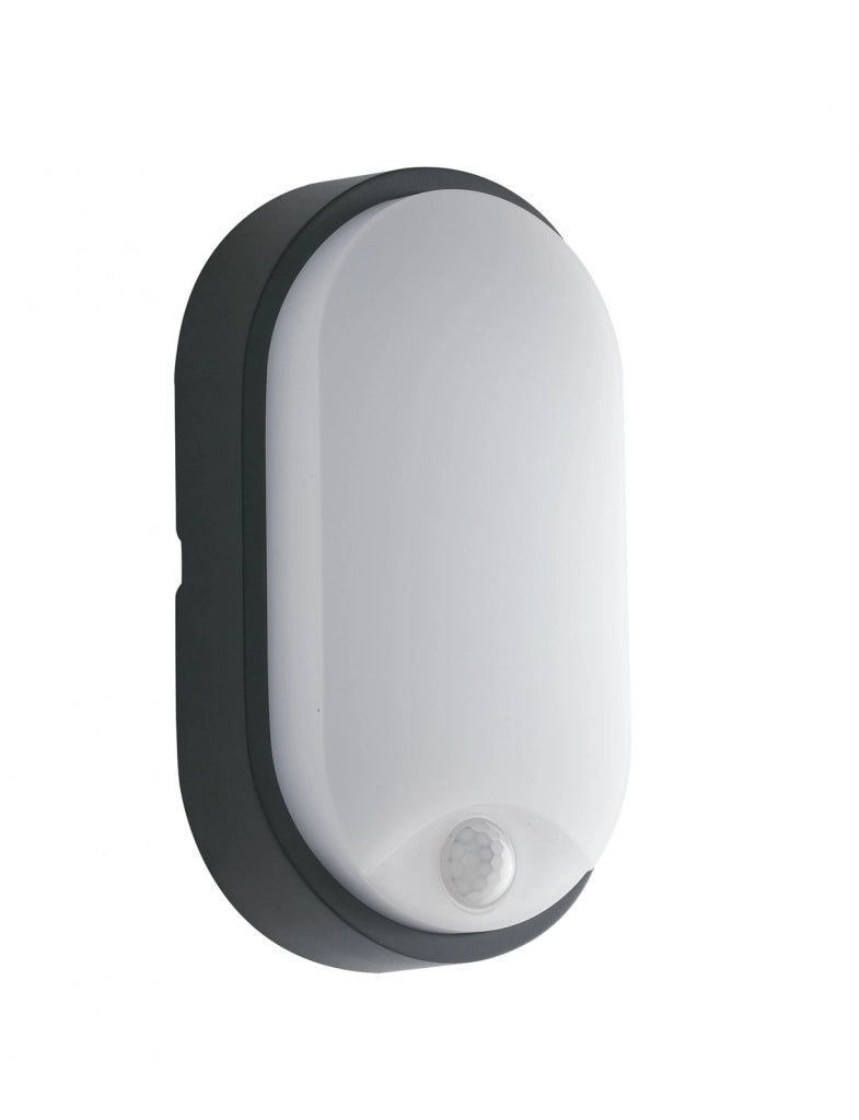 PLAFONIERA LED SENSITIVE ANTRACITE 14W 1600LM 4000K IP54 CON SENSORE DI MOVIMENTO 11,9X6,05X21,2CM