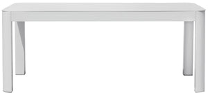 Tavolino da Giardino 100x55x40 cm in Alluminio Bianco