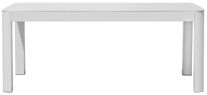 Tavolino da Giardino 100x55x40 cm in Alluminio Bianco