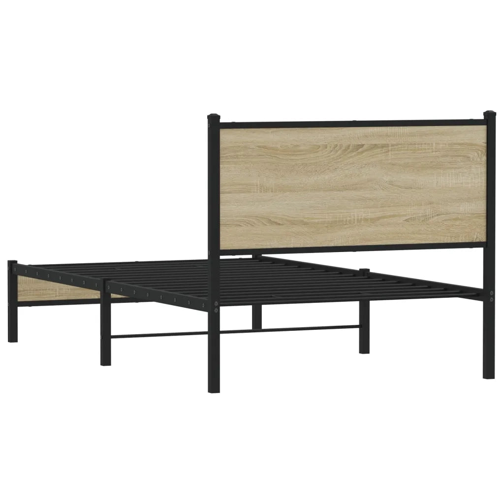 Giroletto senza Materaso in Metallo Rovere Sonoma 100x200 cm 4007863