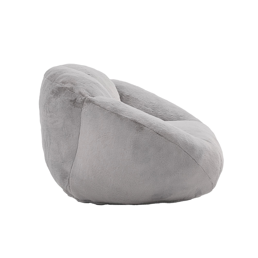 Pouf in peluche morbida - Xylo - Antiscivolo, fodera non removibile, pronto all'uso