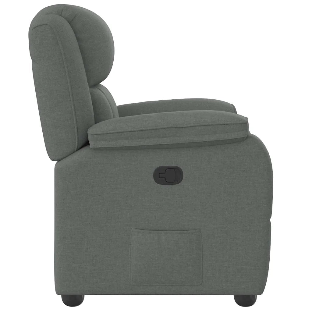 Poltrona Reclinabile in Tessuto Grigio Scuro 4015701