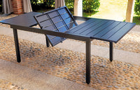 Tavolo Allungabile da Giardino 156/213x95x75 cm Pella in Ferro Antracite
