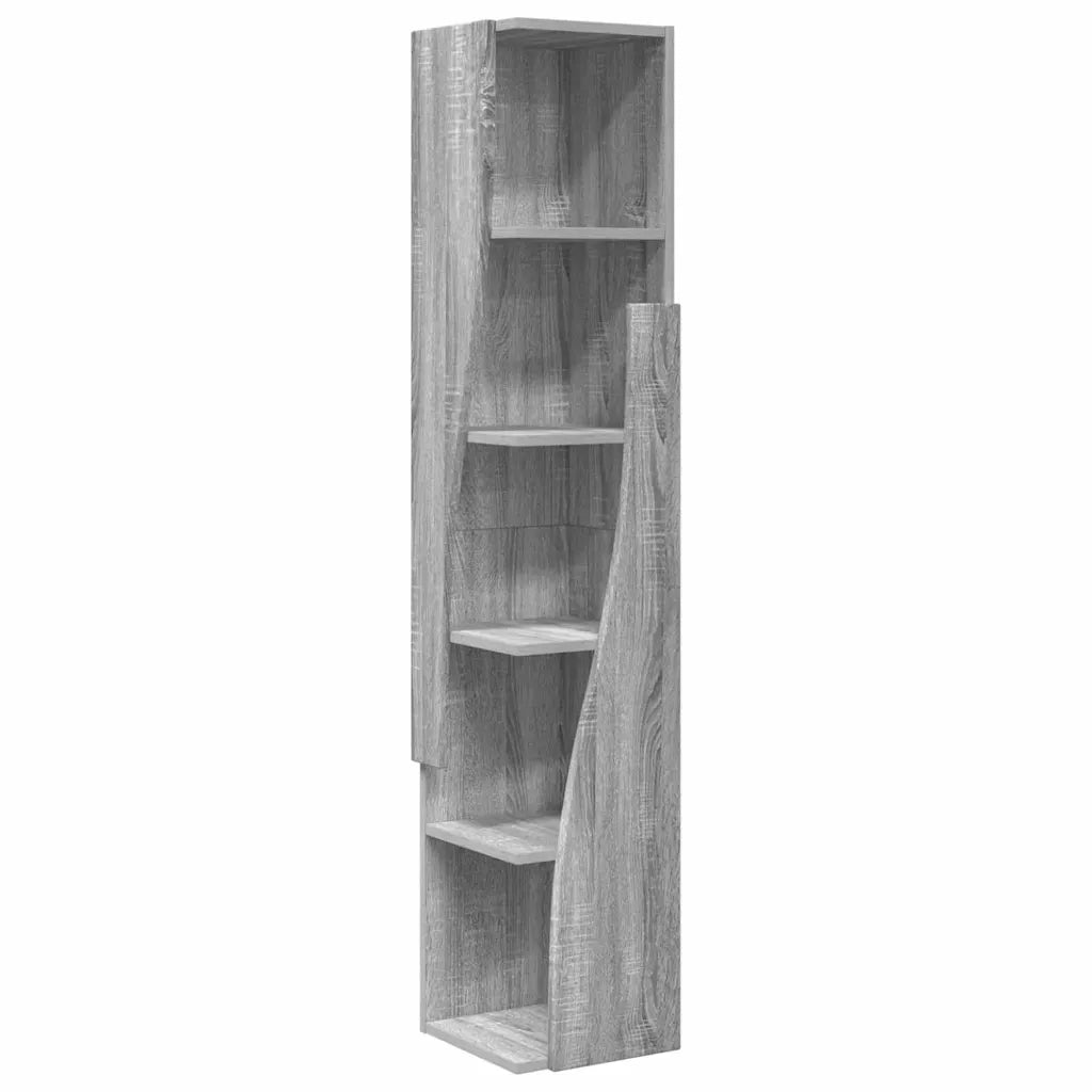 Mobile angolare Grigio Sonoma 27,5x27x140cm Legno multistrato
