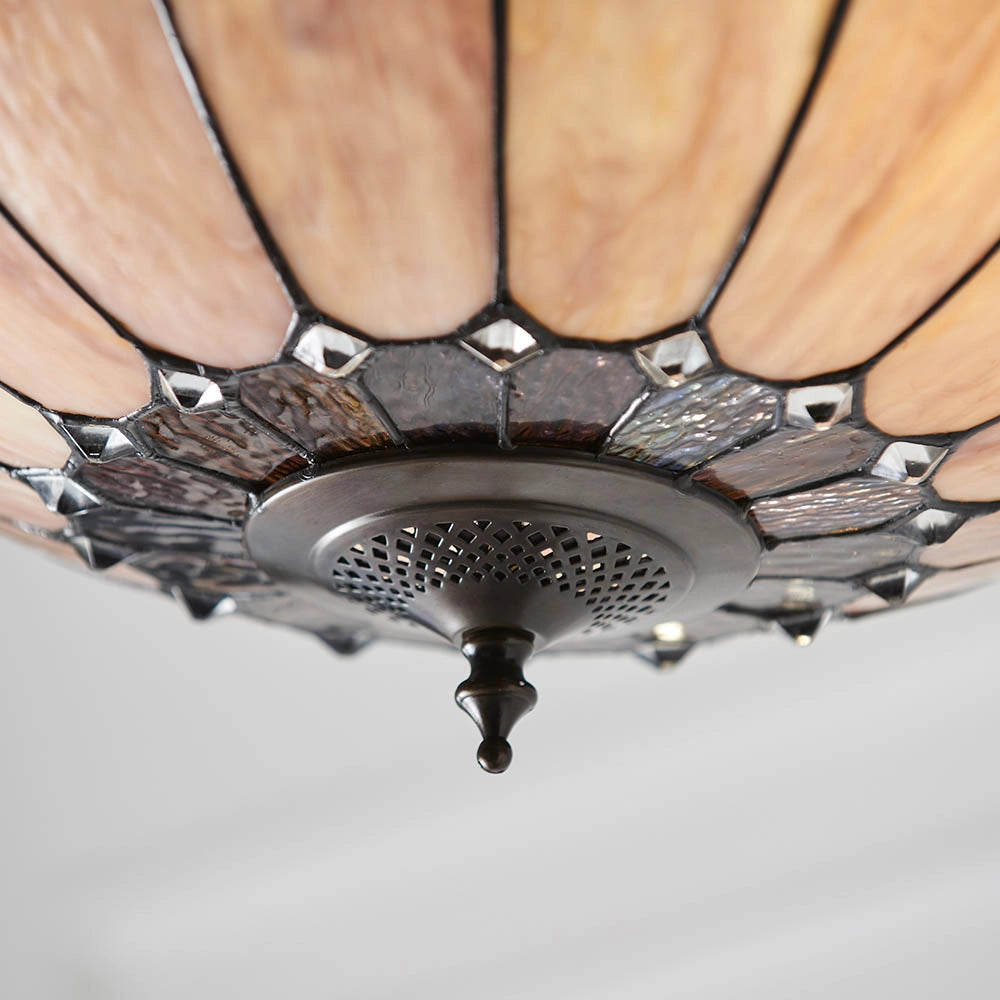 Lampadario Tiffany Brooklyn vetro multicolore 3xE27 60W