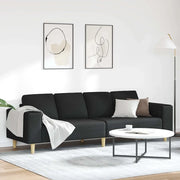 Set di divani Nero Tessuto