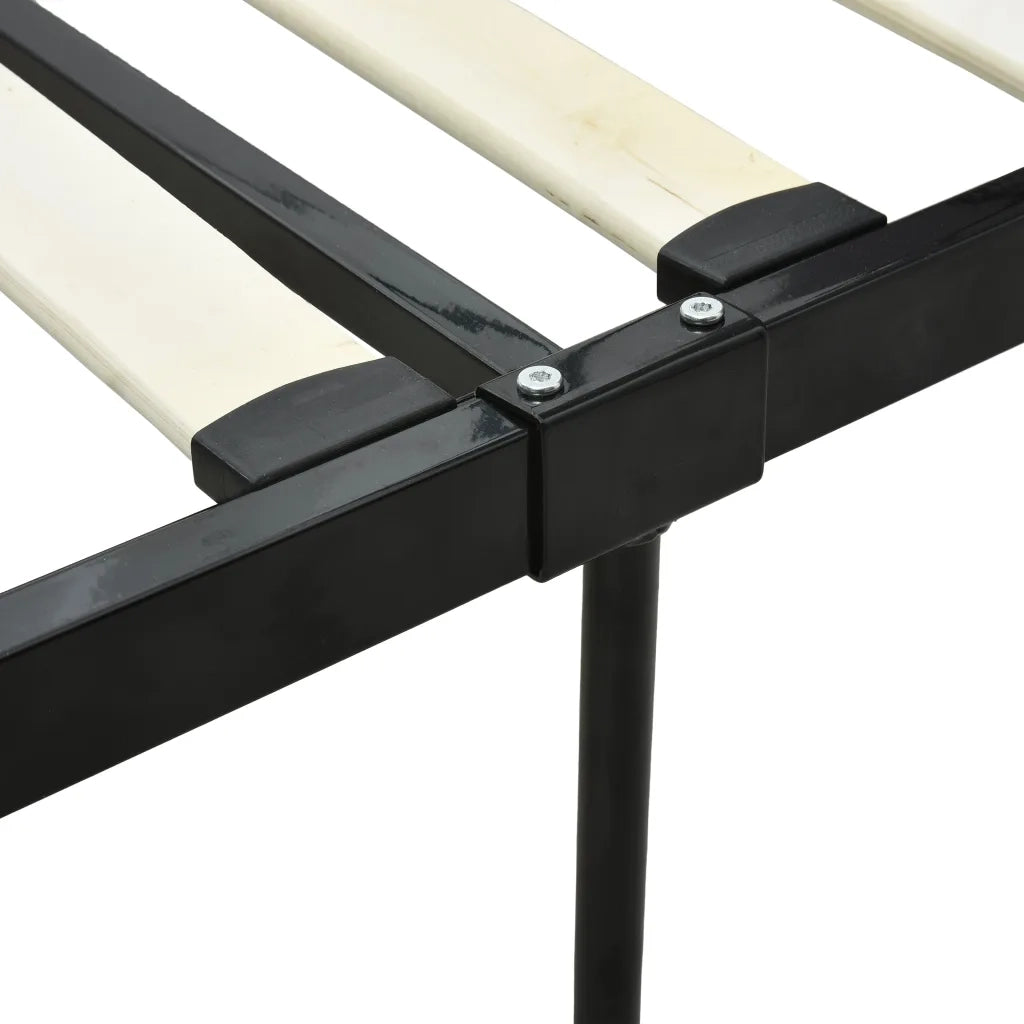 Giroletto Baldacchino senza Materasso Nero 140x200 cm Metallo 284436